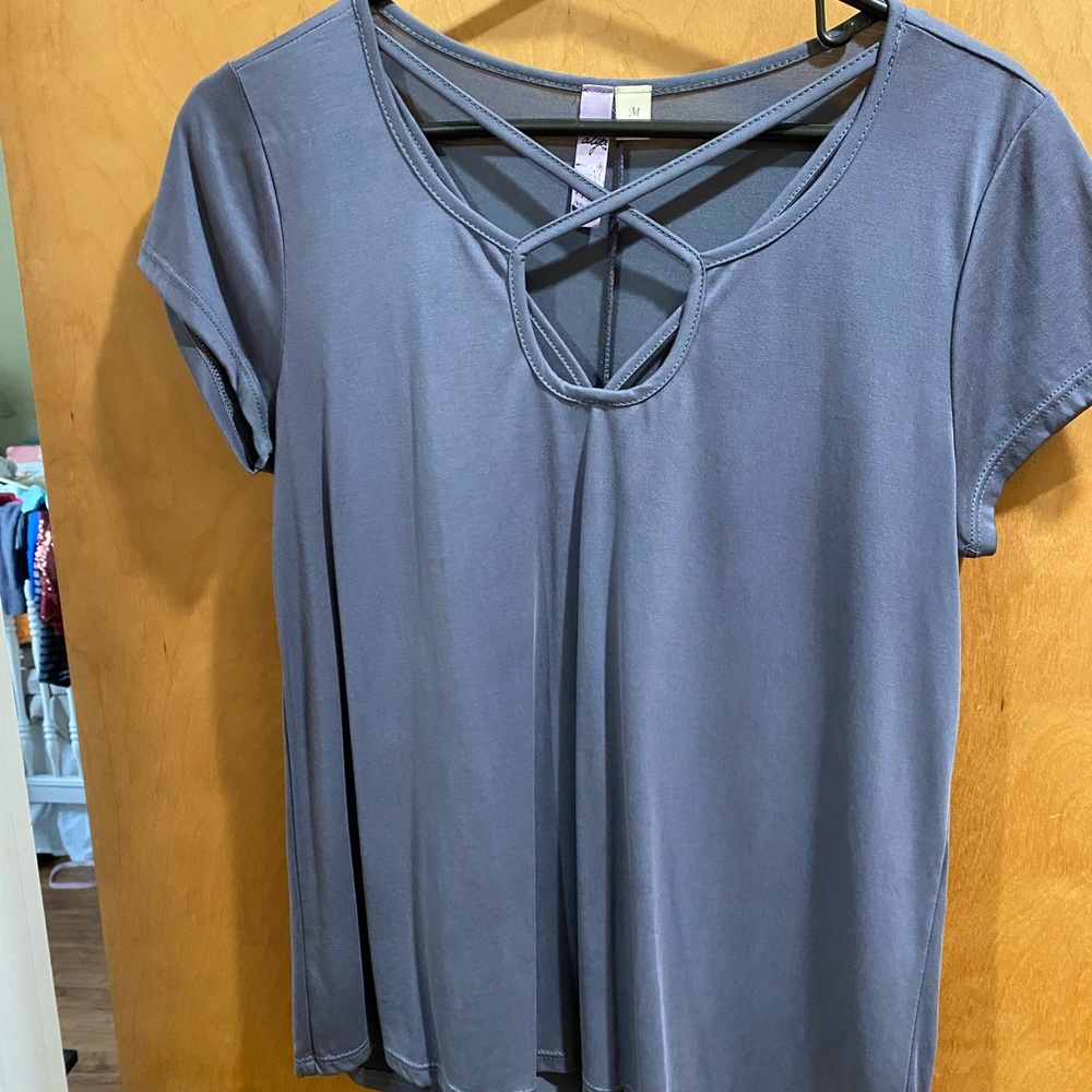 Alya Purple Criss-Cross Front Top